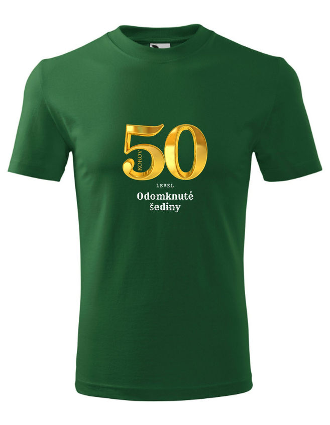 Bloompress - Pánske/Unisex tričko 50 Odomknuté šediny