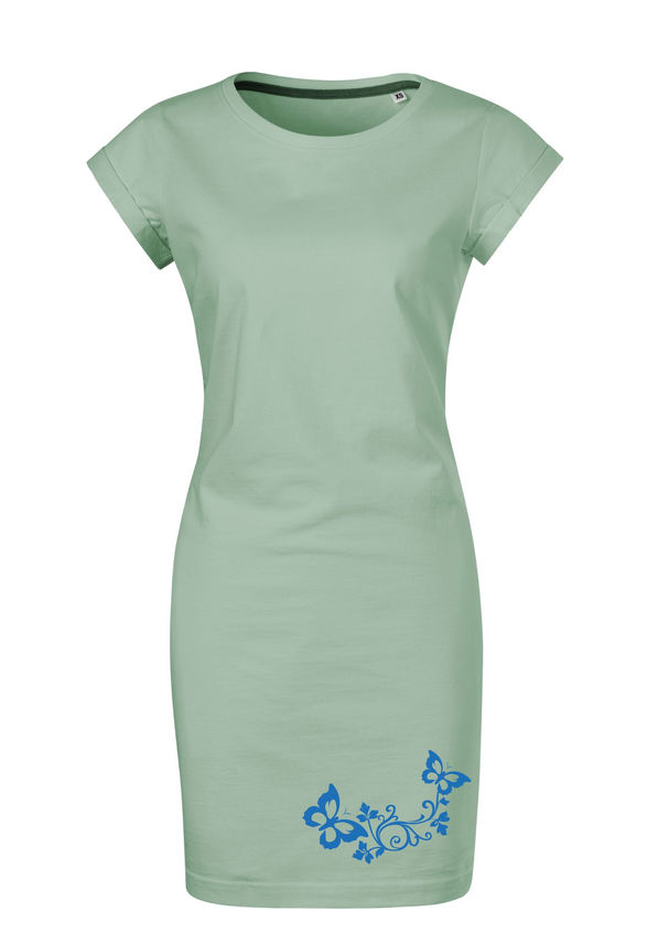 BloomPress - Dámske bavlnené šaty Harmónia kvetu - keď jemnosť nájde rovnováhu