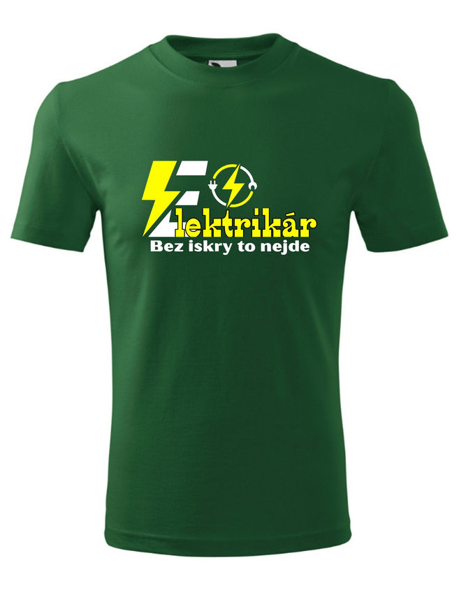 Bloompress - Pánske/Unisex tričko Elektrikár - bez iskry to nejde