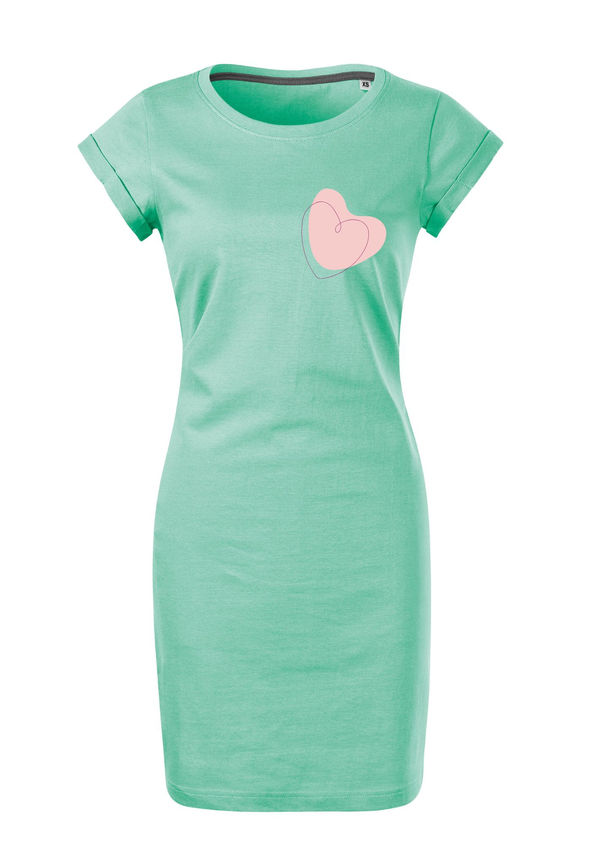 BloomPress - Dámske bavlnené šaty Srdce okamihu - zastav sa a cíť ten moment