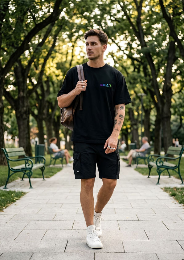 BloomPress - Oversize tričko FRAME - G.O.A.T
