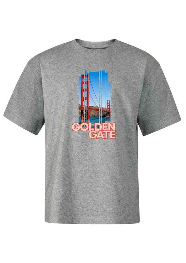 BloomPress - Oversize tričko FRAME - Golden gate