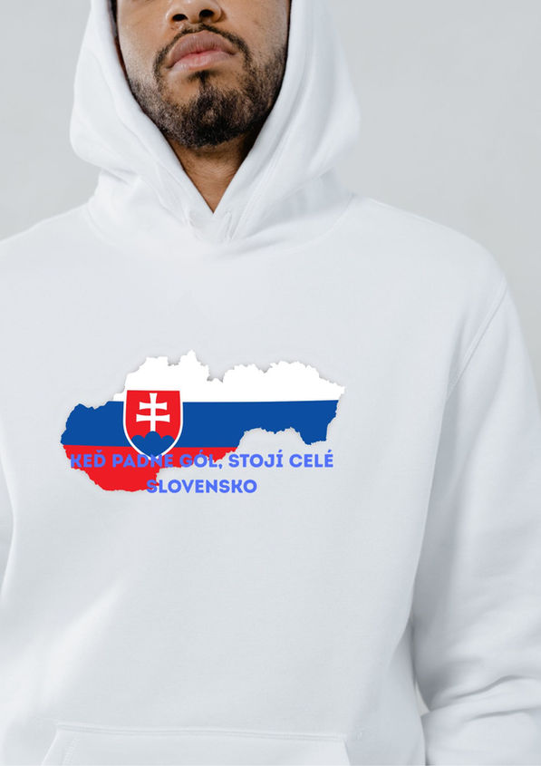 BloomPress - Mikina Chill unisex Slovensko - keď padne gól, stojí celé Slovensko