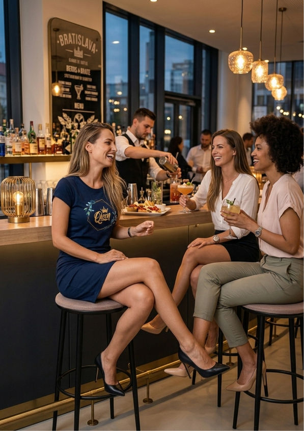 BloomPress - Dámske bavlnené šaty Queen - žena, ktorá rozkvitá