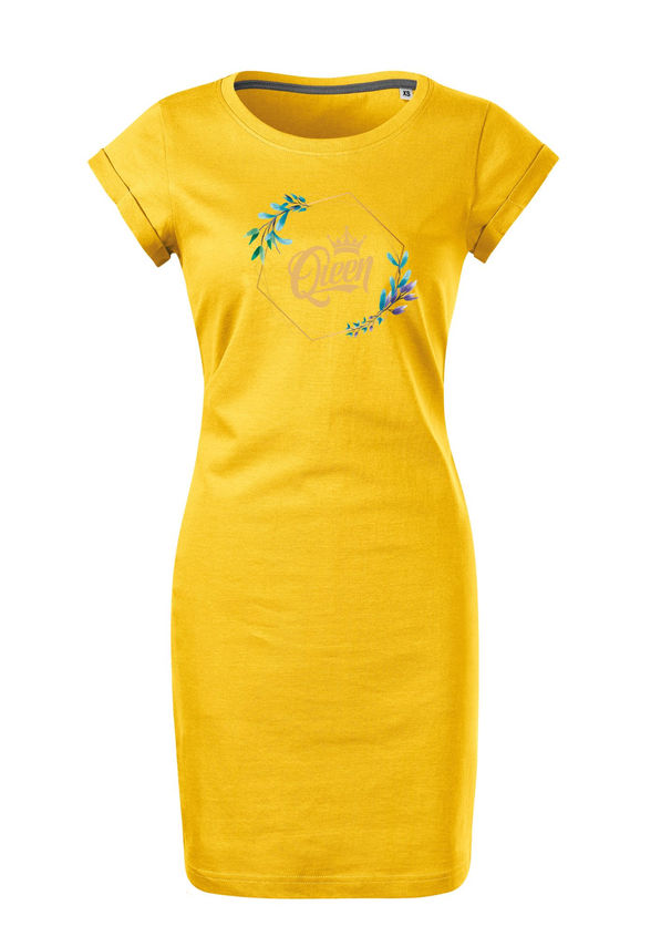 BloomPress - Dámske bavlnené šaty Queen - žena, ktorá rozkvitá