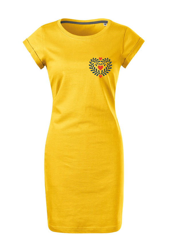 BloomPress - Dámske bavlnené šaty Láska na krídlach - ženy ktoré milujú jemné detaily