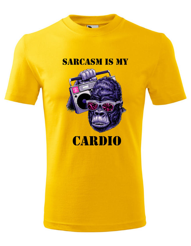 BloomPress - Vtipné tričko - Sarcasm in my cardio