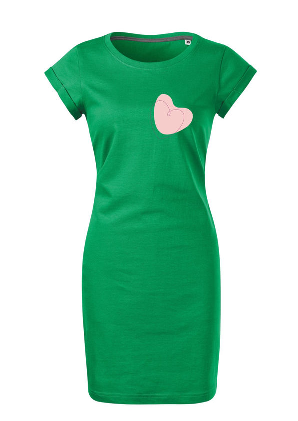 BloomPress - Dámske bavlnené šaty Srdce okamihu - zastav sa a cíť ten moment