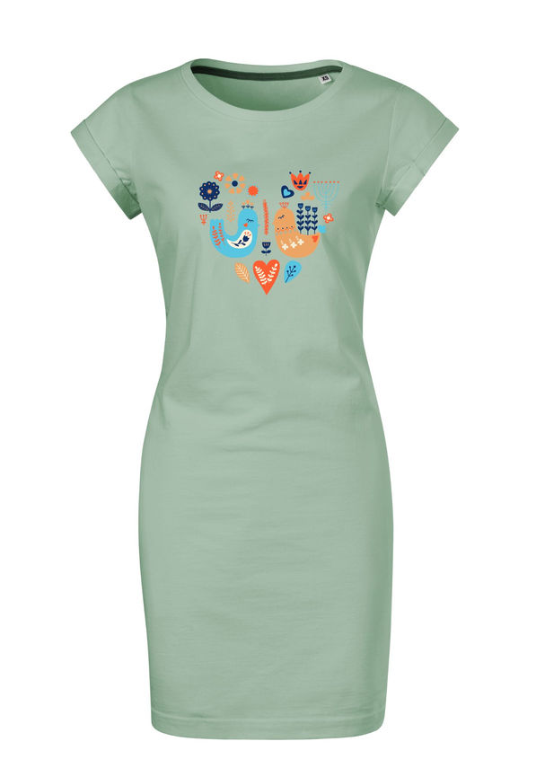 BloomPress - Dámske bavlnené šaty Srdce tradície - príbeh ktorý nosíš