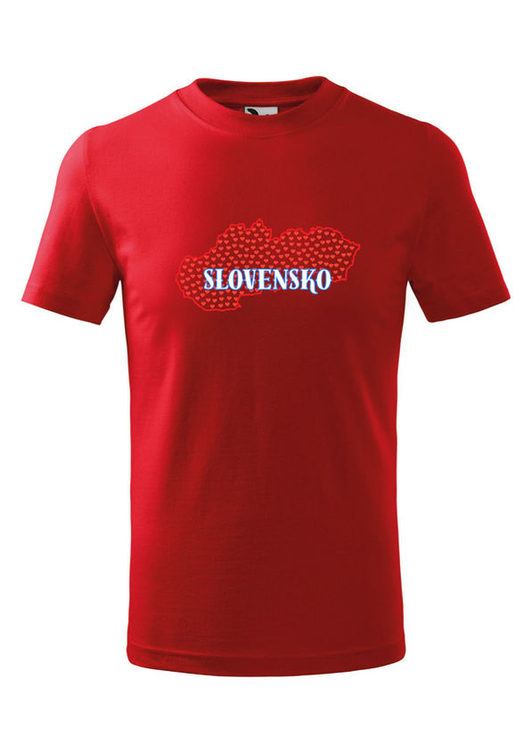 BloomPress - Detské tričko Slovensko - malé srdiečko, veľká láska k Slovensku