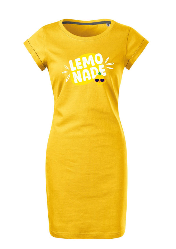 BloomPress - Dámske bavlnené šaty Lemonade - Osvieženie, ktoré si oblečieš