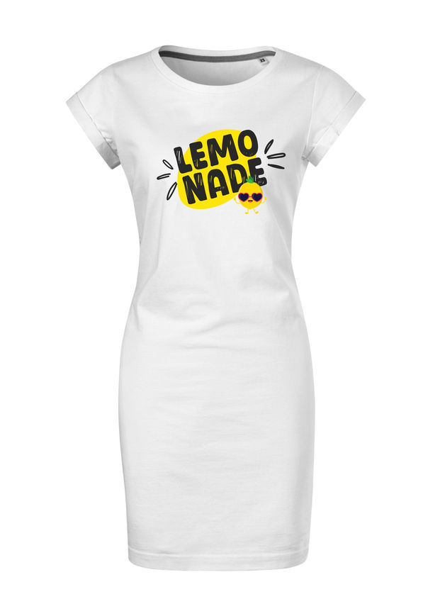 BloomPress - Dámske bavlnené šaty Lemonade - Osvieženie, ktoré si oblečieš