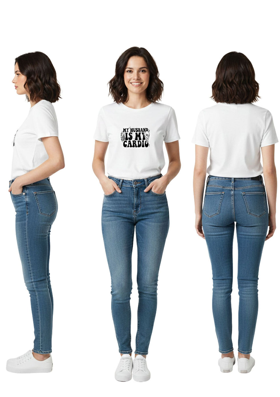 BloomPress - Dámske tričko - My husband is my cardio