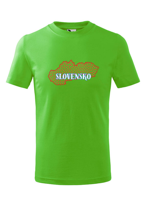 BloomPress - Detské tričko Slovensko - malé srdiečko, veľká láska k Slovensku