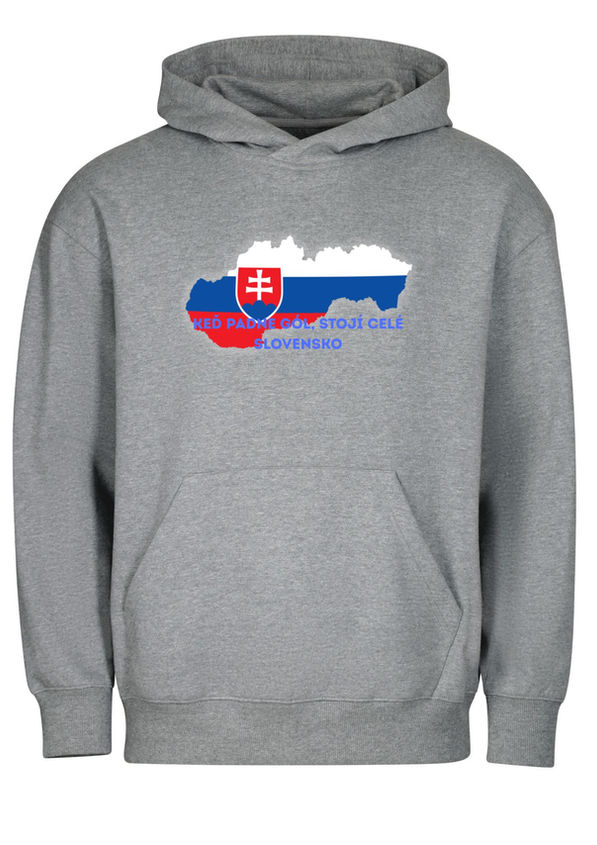 BloomPress - Mikina Chill unisex Slovensko - keď padne gól, stojí celé Slovensko