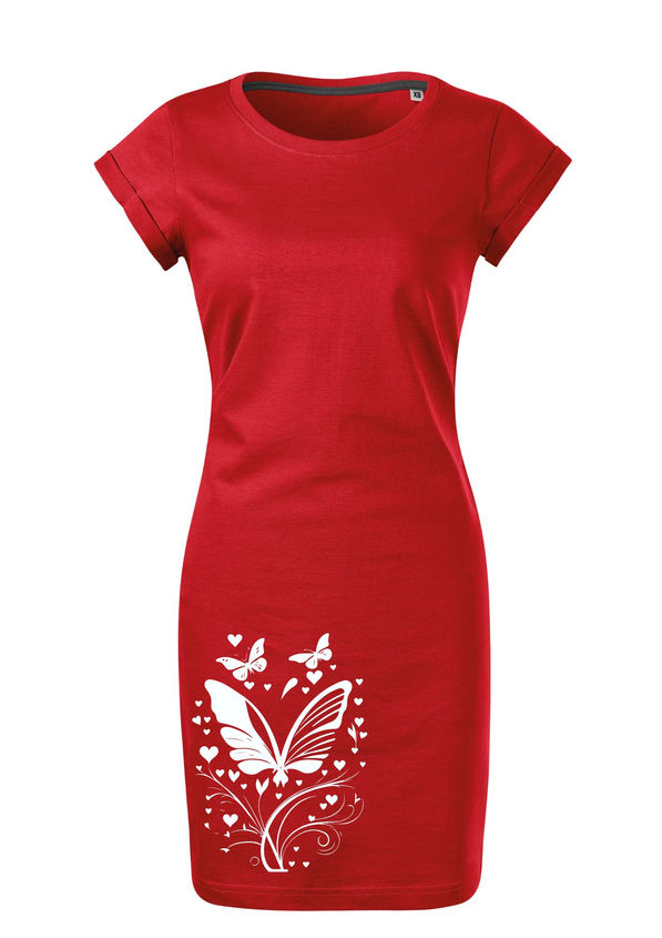 BloomPress - Dámske bavlnené šaty Bella Heartfly - keď sa srdce naučí lietať