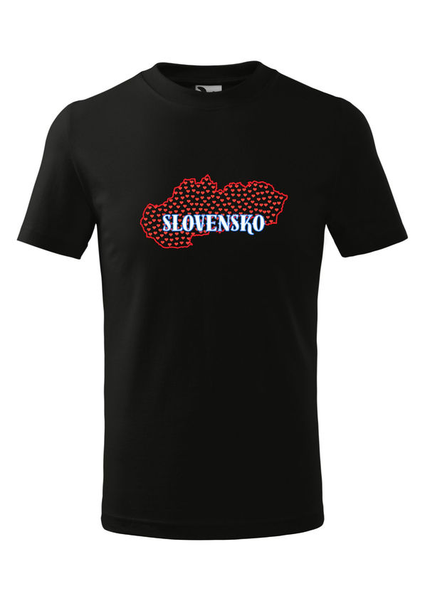 BloomPress - Detské tričko Slovensko - malé srdiečko, veľká láska k Slovensku
