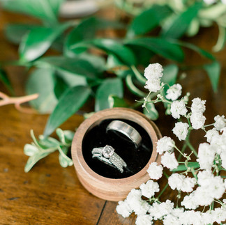 greenery accents farm tables at The Loft of Elements Preserved