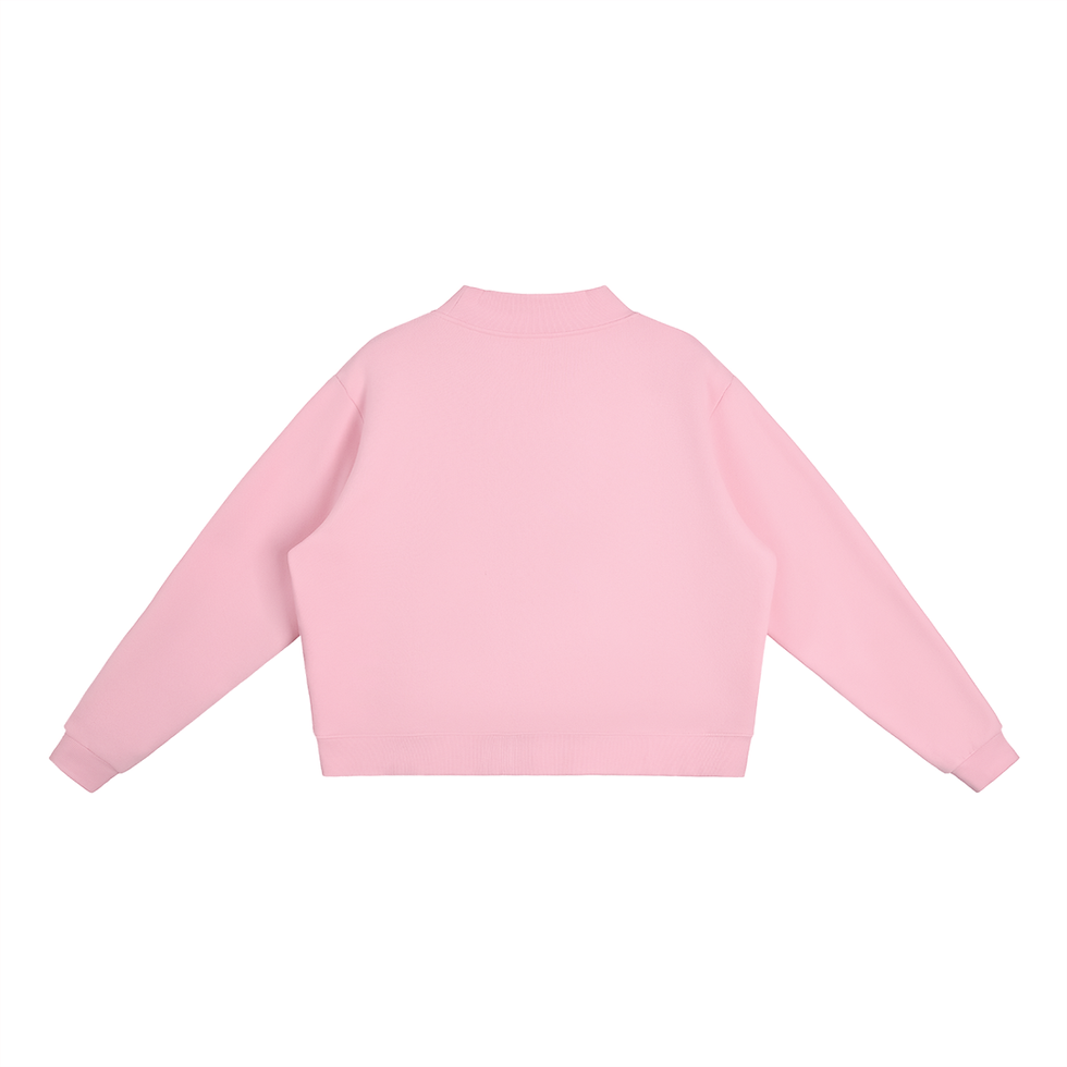 Thumbnail: Essential Fleece Mock-Neck Crew Sweatshirt