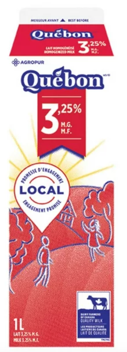 Thumbnail: Lait écrémé 3,25% Québon