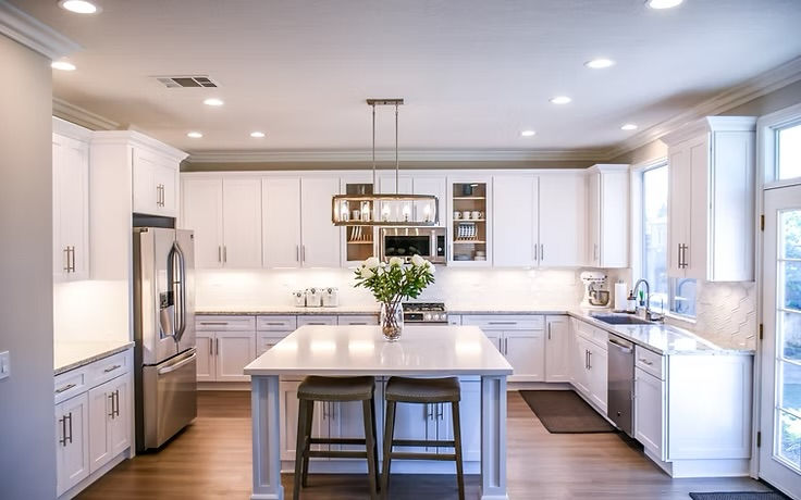 Custom kitchen cabinets in a San Antonio kitchen remodel.