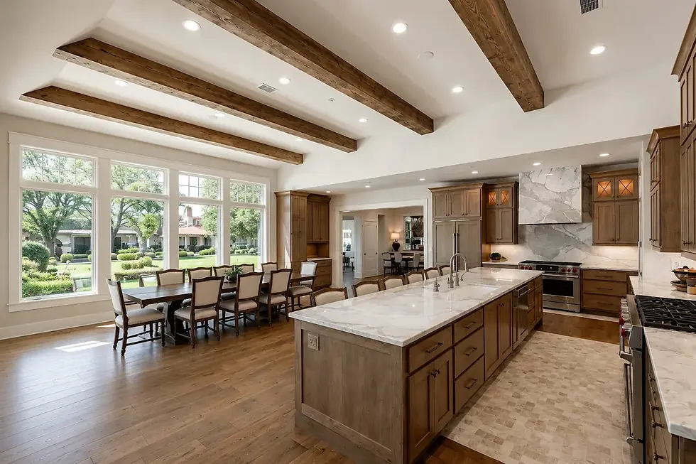 Whole-home remodel featuring an open kitchen and dining area in Cordillera Ranch, TX