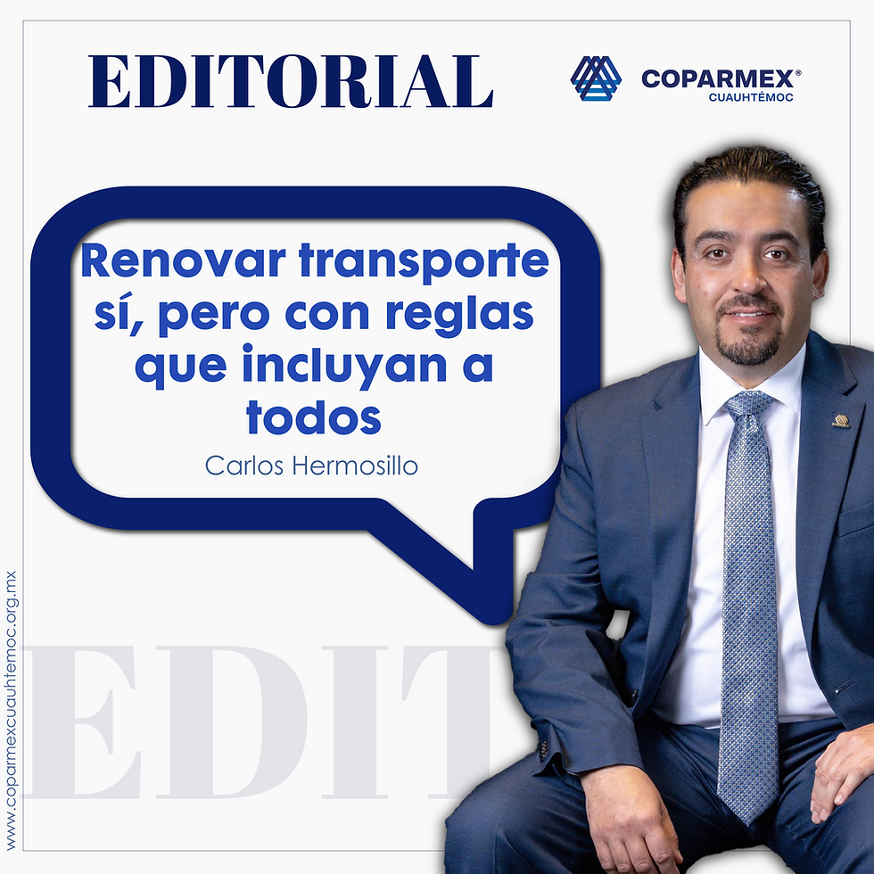 Renovar transporte sí, pero con reglas que incluyan a todos