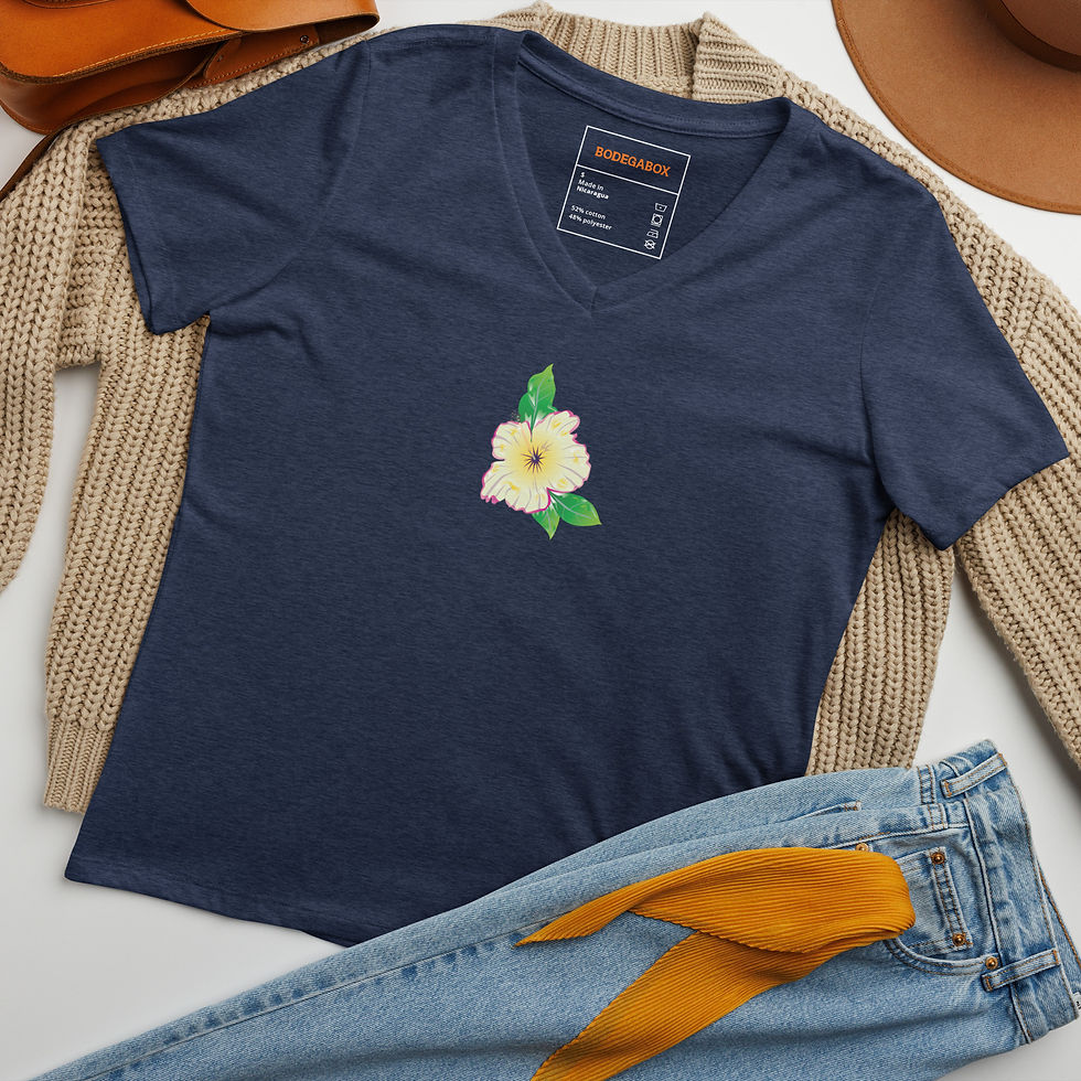 Thumbnail: Spring Flowers Women’s Relaxed v-neck T-shirt