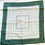 Thumbnail: Vintage Green Beige & Blue Chevron Print Scarf