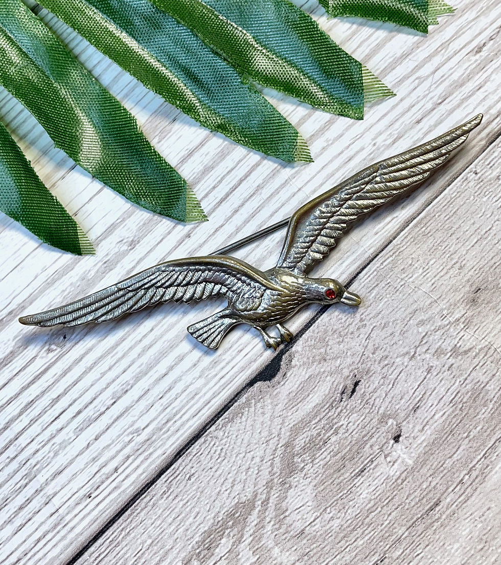 1910s/20s Antique Silver Bird Brooch