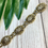 Thumbnail: Vintage Gold Floral Oval Link Bracelet