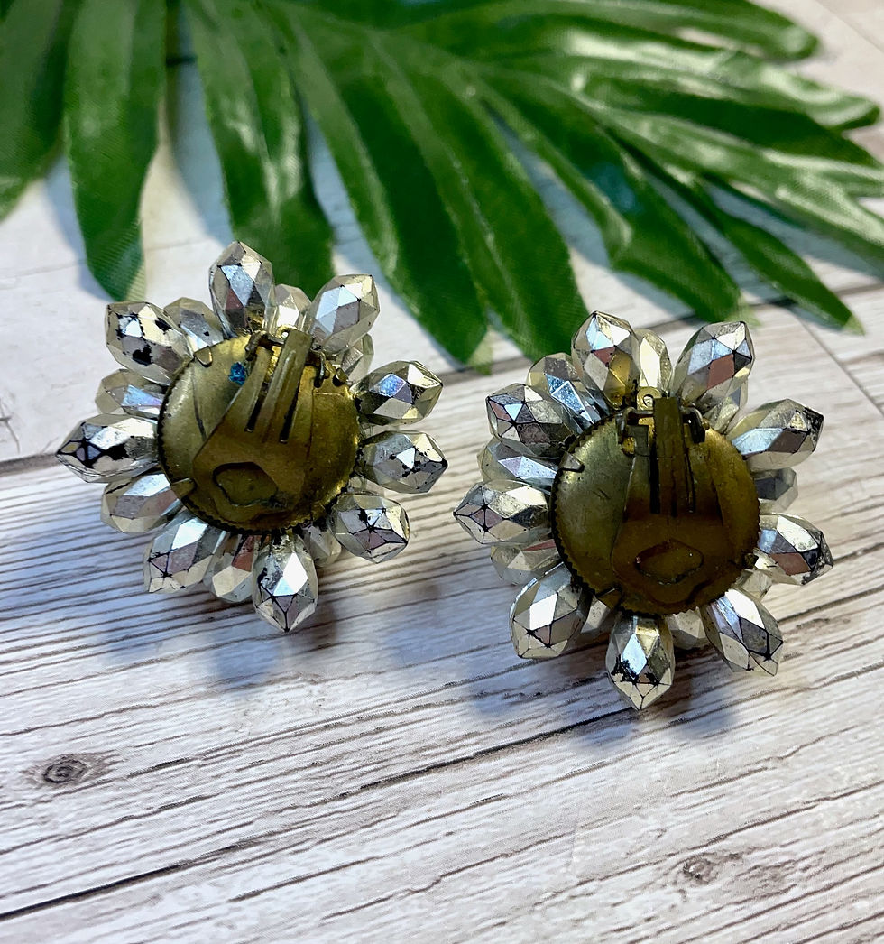 Thumbnail: 1960s Vintage Pearl & Bead Statement Earrings