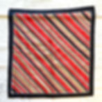 Thumbnail: Vintage Black Red & Taupe Striped Scarf