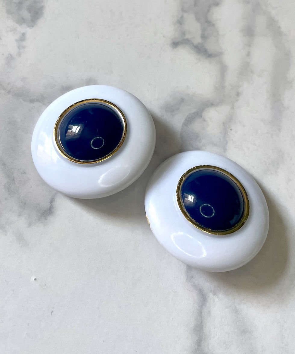 1980s Vintage Nautical Clip on Earrings | Vintage Earrings | Vintage Jewellery | Unique Gifts