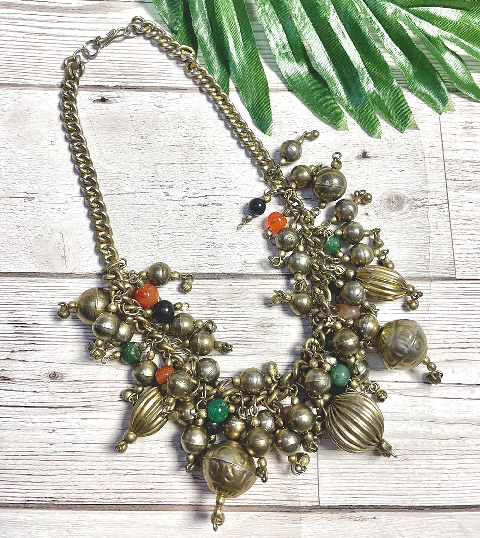 Thumbnail: 70s/80s Vintage Chunky Boho Jewellery Set