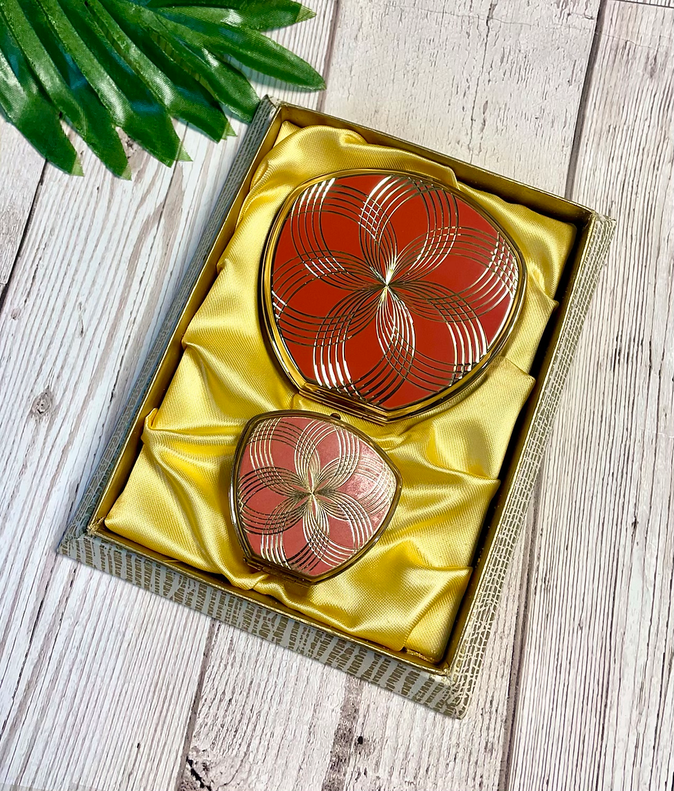 Vintage Stratton Unused Compact & Lipstick Gift Set in Box