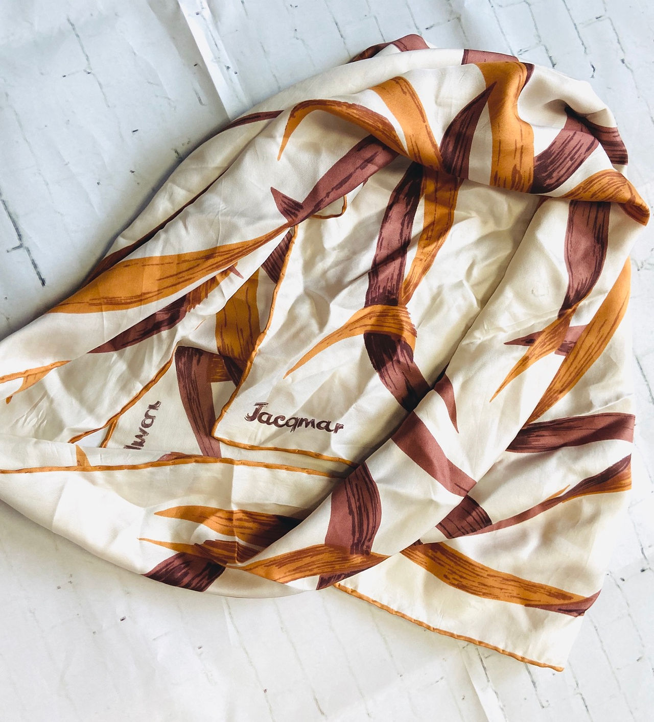 1970s Vintage Autumnal Jacqmar Scarf