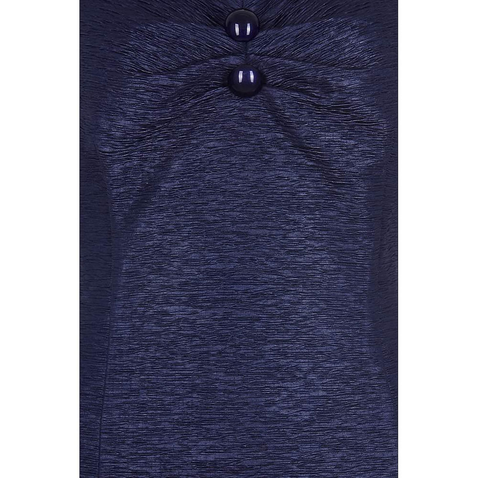 Thumbnail: Vintage Inspired Navy Blue Pencil/Wiggle Dress