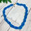 Thumbnail: 1960s Vintage Azure Blue Twisted Bead Necklace