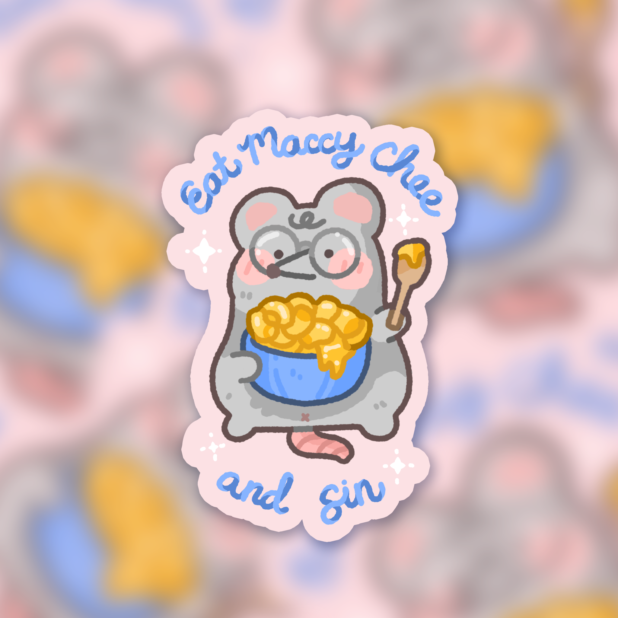 Eat Maccy Chee and Sin Vinyl Sticker