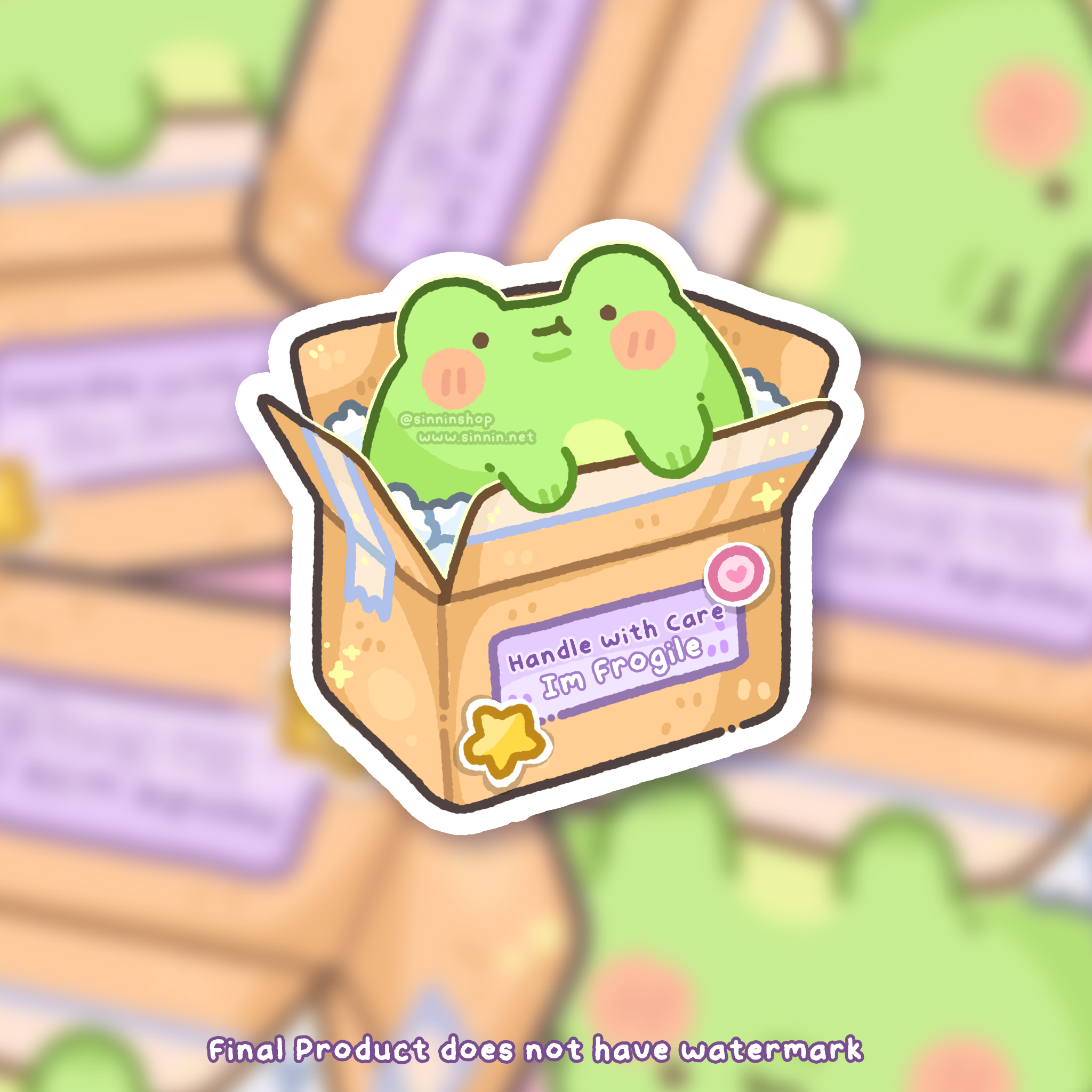 Frogile Vinyl Sticker