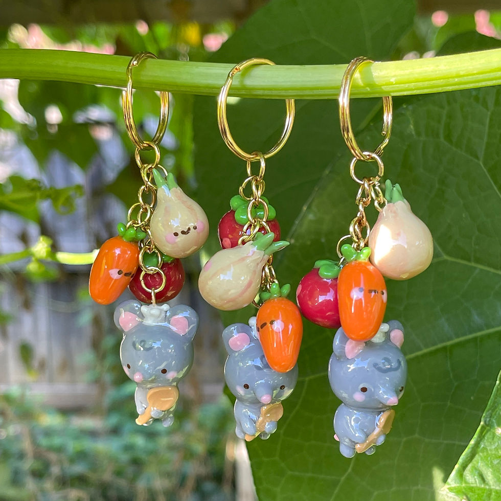 Thumbnail: Soup Rat Clay Charm Keychain