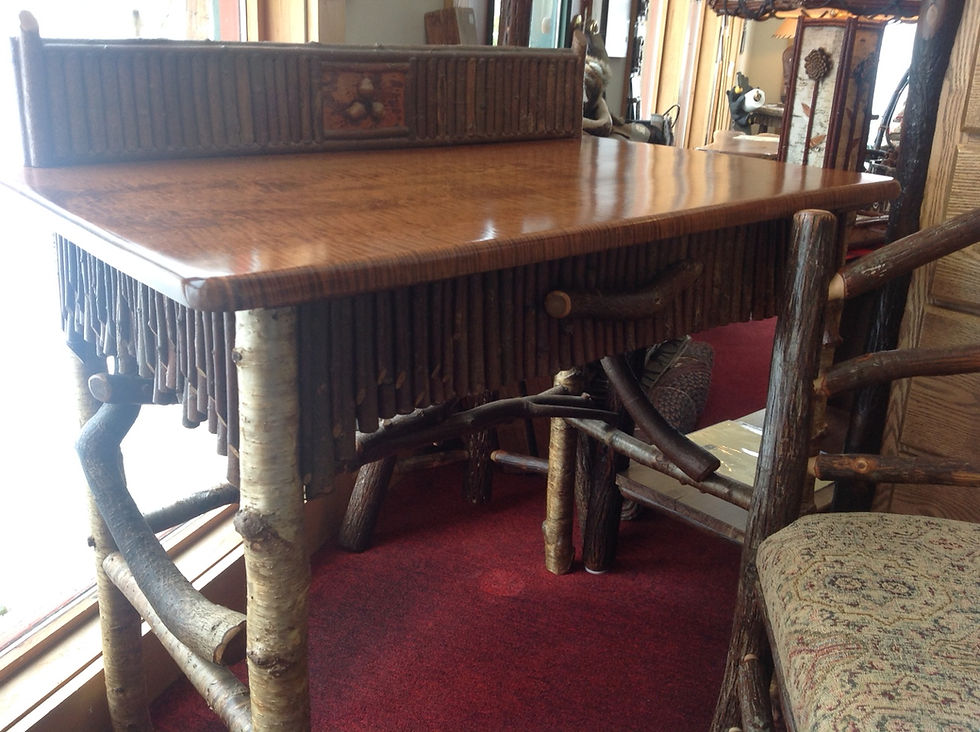 Rustic furniture.