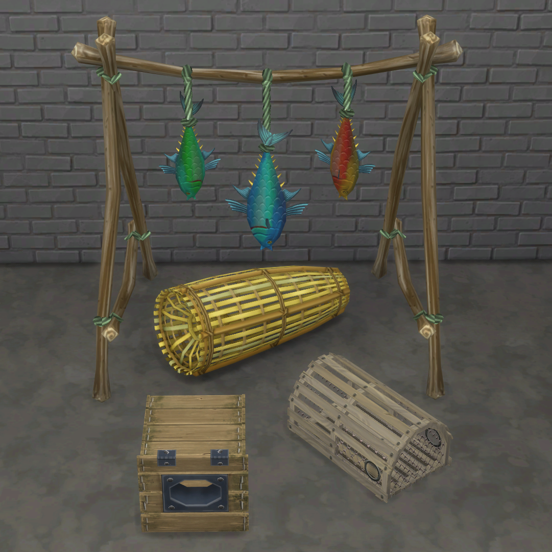 Lotsa Storage! Fish and Seafood · Sims 4 Mods