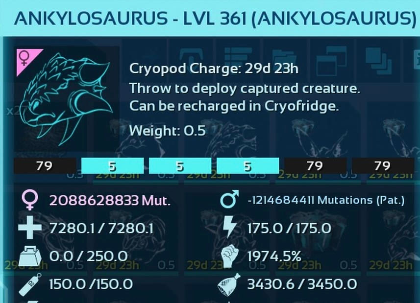 Thumbnail: ✨Saphys Shop✨*TOP STATS* 1974M Tron Ankylosaurus (Cross PvE)