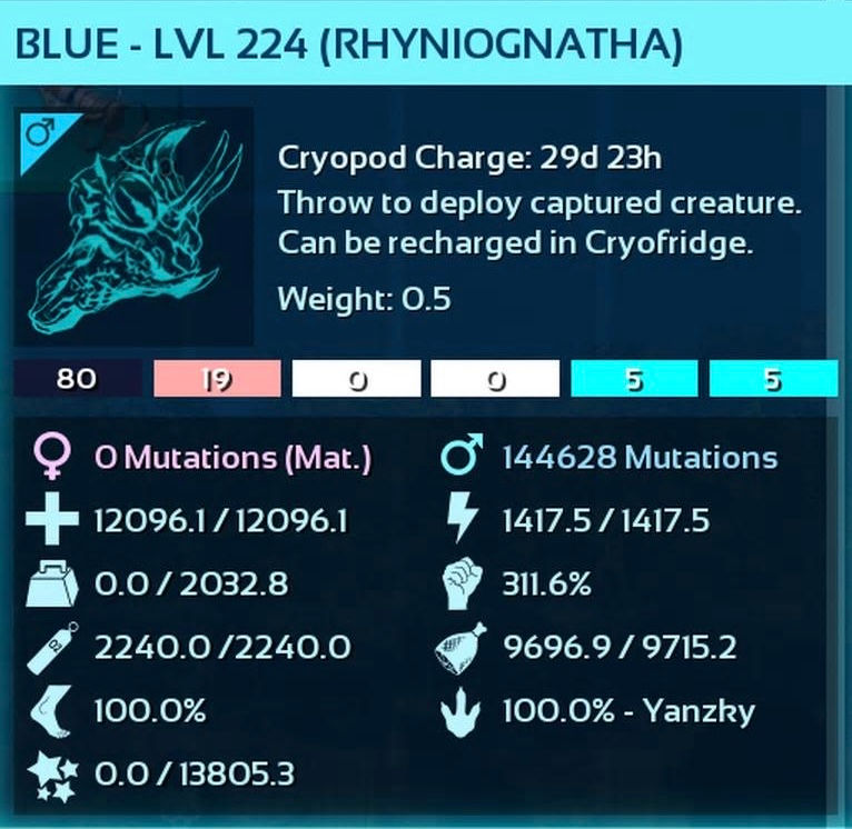 Thumbnail: ✨Saphys Shop✨ Blue & Cyan Event Rhynio Lvl 224  (Cross PvE)