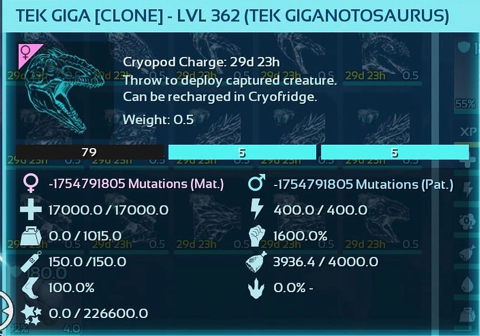 Thumbnail: ✨Saphys Shop✨ *TOP STATS* 1600M Tron Tek Giga + Max Saddle (Cross PvE)