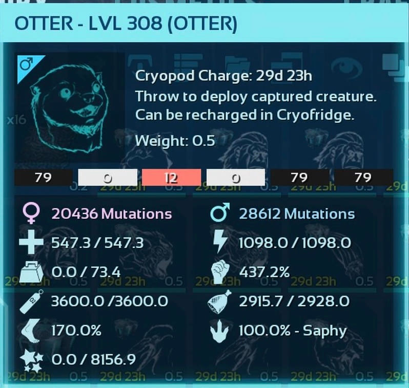 Thumbnail: ✨Saphys Shop✨ 100% Imprint SOLID ID79 Black Otter (Cross PvE)