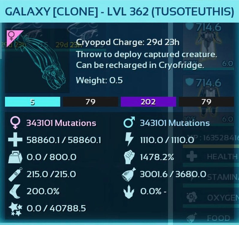 Thumbnail: ✨Saphys Shop✨ NEW TOP STATS Lucid Galaxy Tuso 58kHp 1478M + Max Sad (Cross PvE)