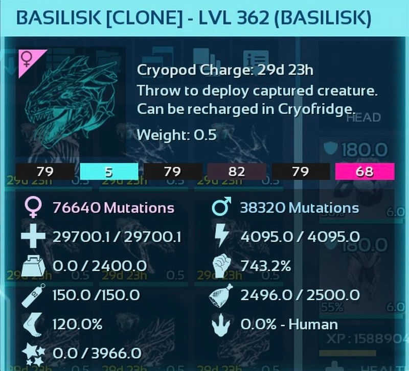 Thumbnail: ✨Saphys Shop✨ *TOP STATS* 29kHp 743M Galaxy Basilisk  (Cross PvE)